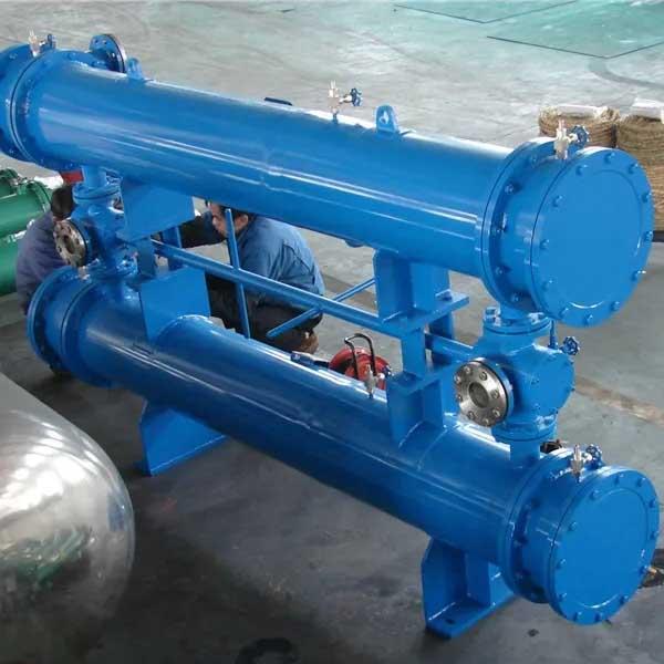 二重管シートの熱交換器