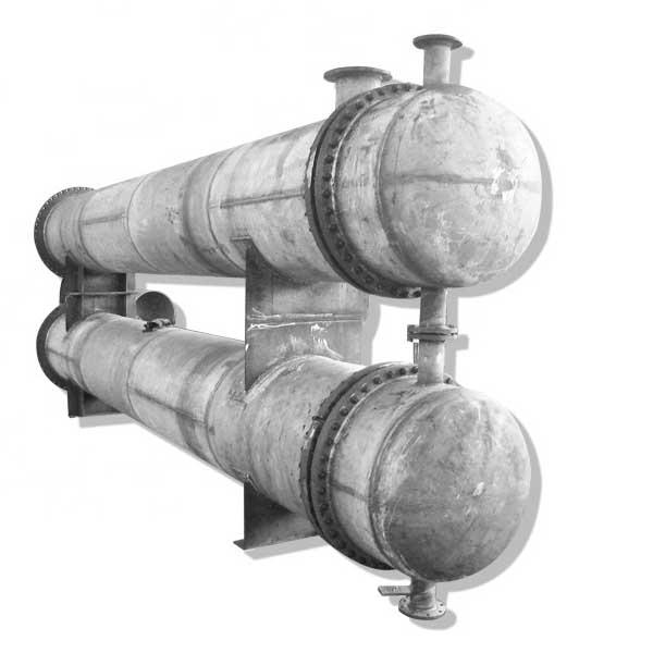 二重管シートの熱交換器